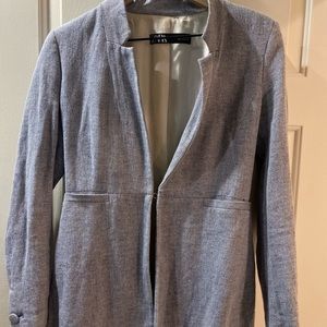 Zara light blue coat . Fairly worn but In great condition